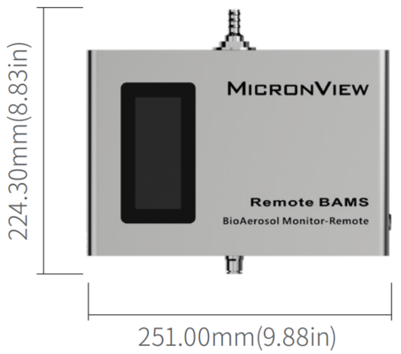 Dimension尺寸-在线式BAMS M520S front 正面