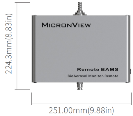 Dimension尺寸-在线式BAMS M520 front 正面